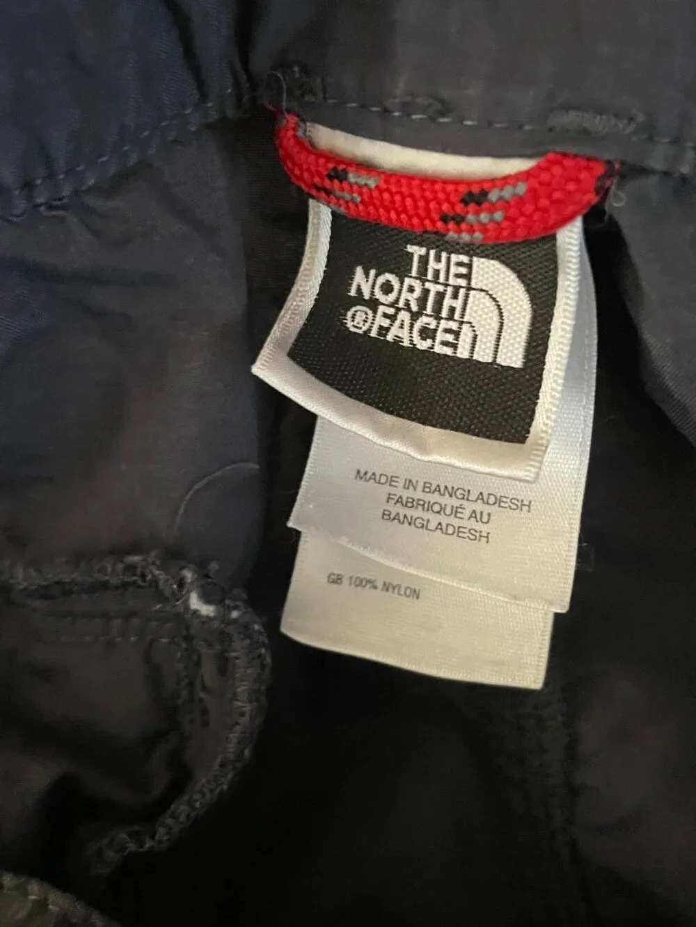 Vintage The North Face Pants Mens Large Blue Gray Nylon Stow Pocket Hiking Stow